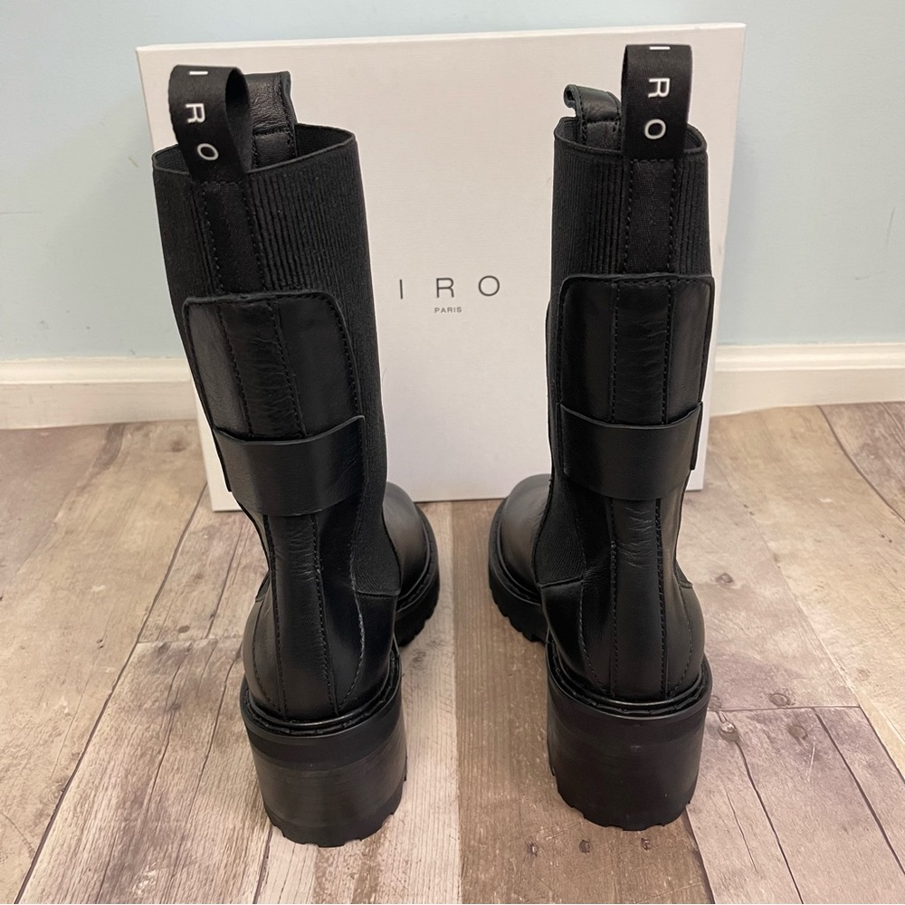 IRO Women's Leather Chelsea Boots Black Size 39 / US 8 - Picture 7 of 13